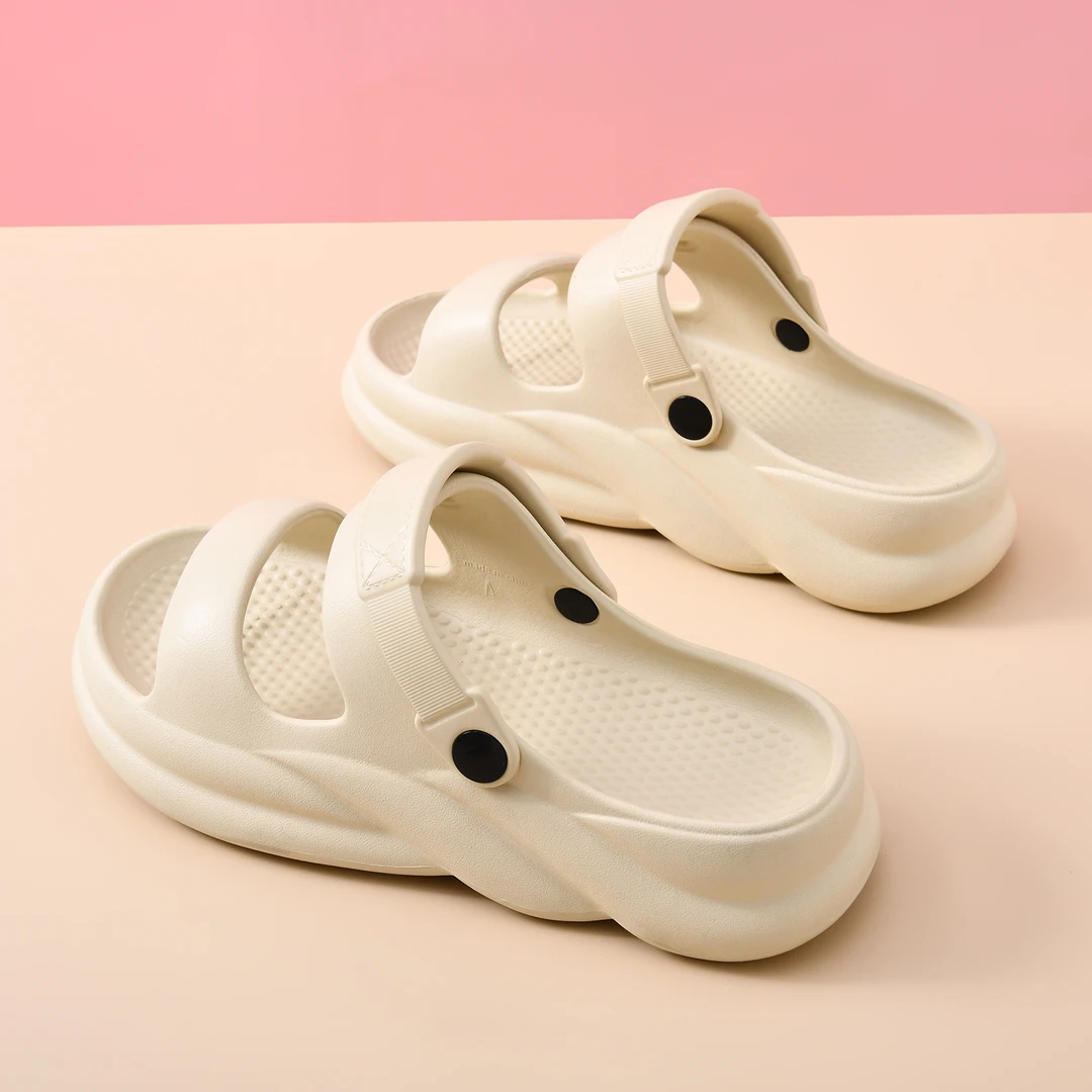 凉鞋女款夏季2025新款外穿厚底防滑两穿踩屎感户外海边沙滩凉拖鞋