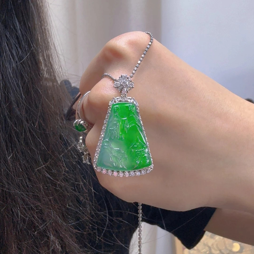 翡翠未镶嵌吊坠(不含链)