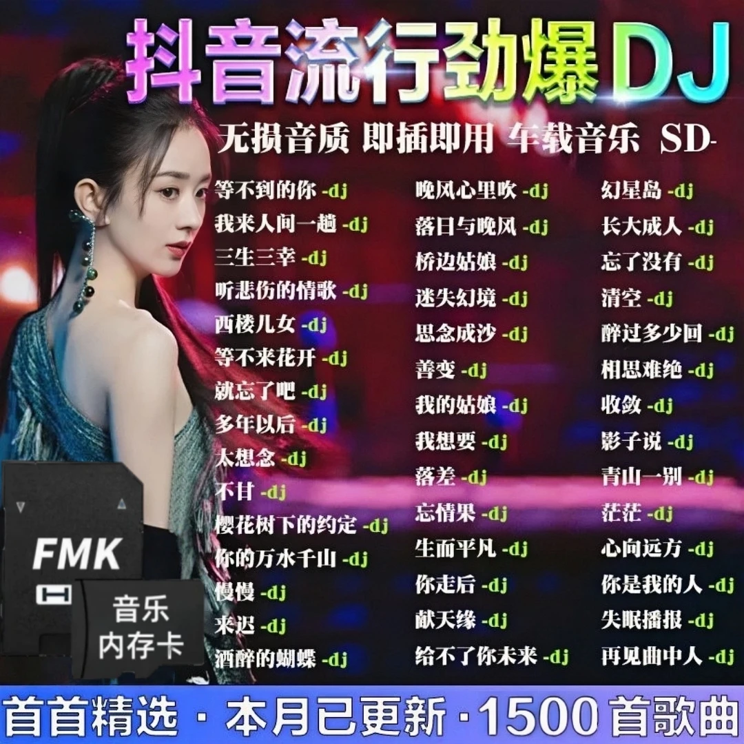 2025抖音热门歌曲高音质无损音乐内存卡TF卡sd卡车载DJ音响MP3/4