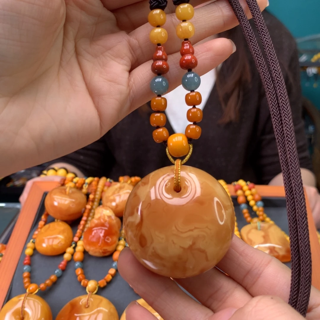 蜜蜡未镶嵌颈饰天然