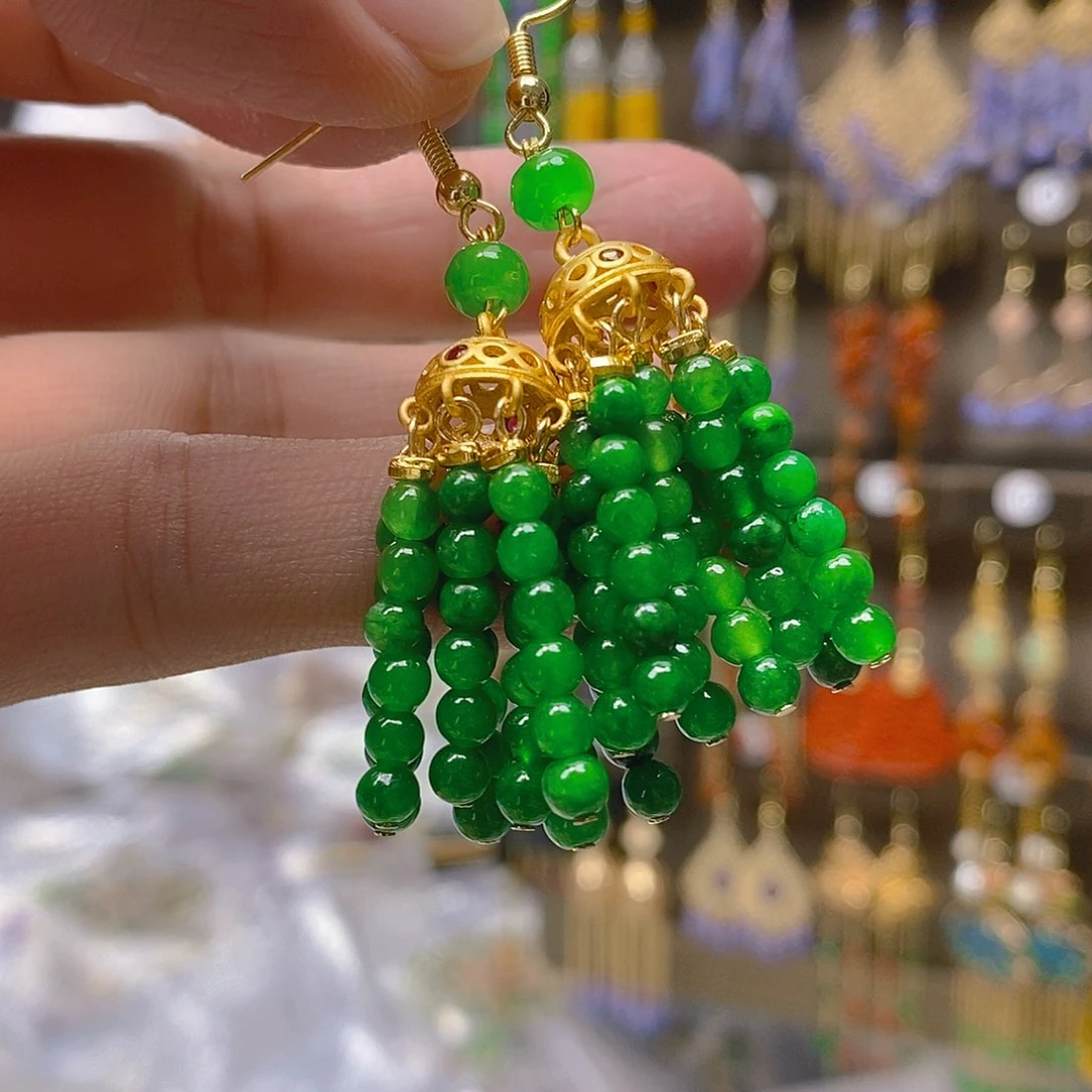 翡翠合金耳饰翡翠