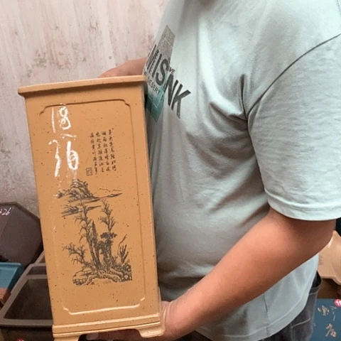 紫砂花盆手工制作