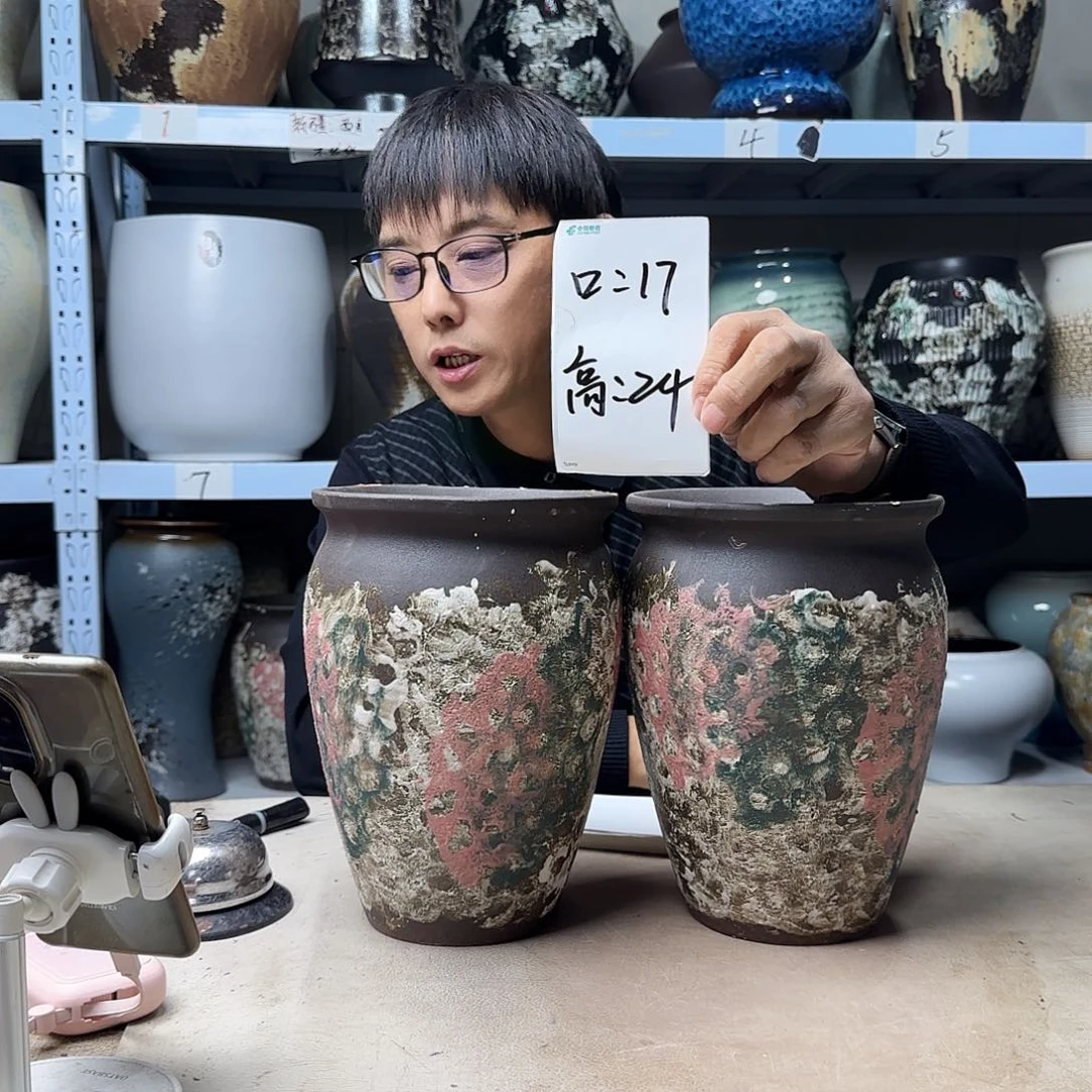 紫砂花盆尺寸17@24