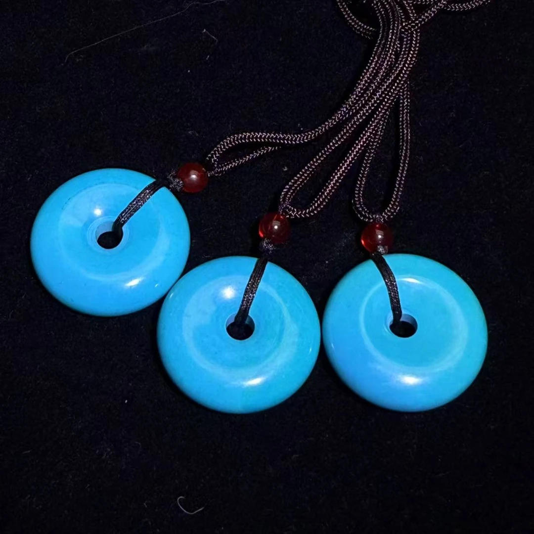 S8237【福嘟嘟】天际蓝玛瑙蓝平安扣-送礼佳品-多样性只发一件