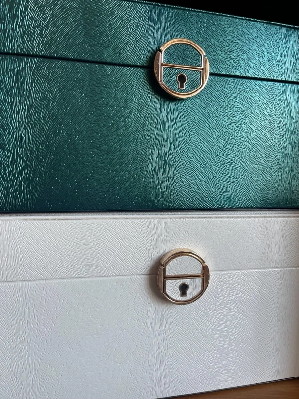 首饰盒/箱 【工厂直发】高奢双层超大容量首饰盒带锁子母盒精致