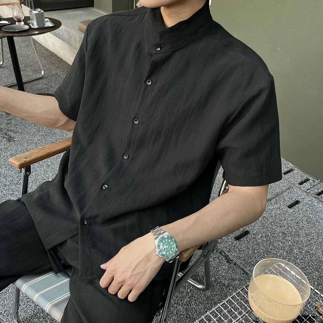 【韩韩APNDIP】夏季新款休闲新中式衬衫时尚潮流复古宽松百搭