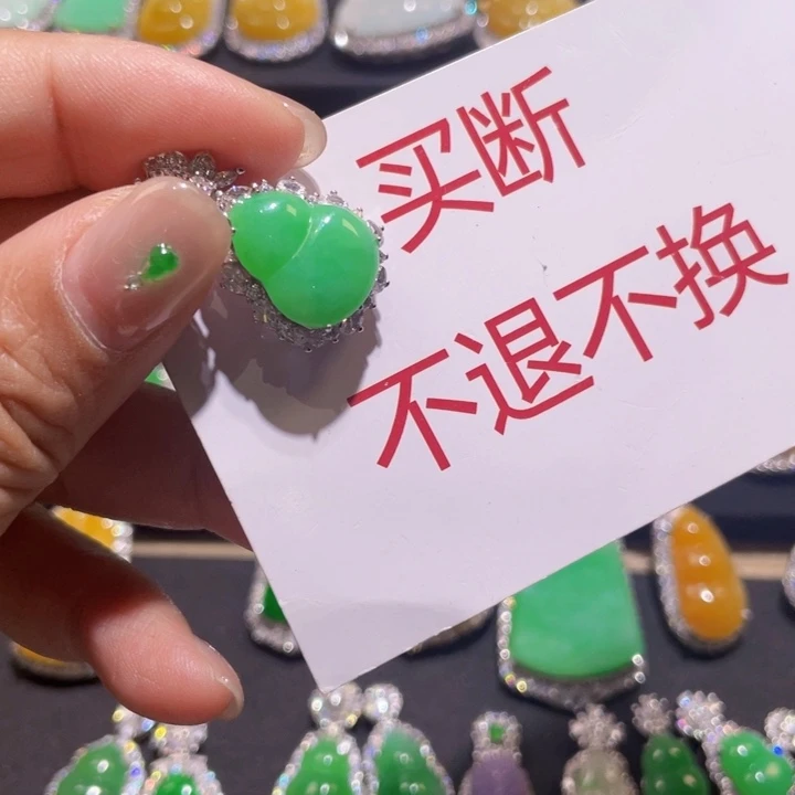 浅***月翡翠银S925镶嵌颈饰