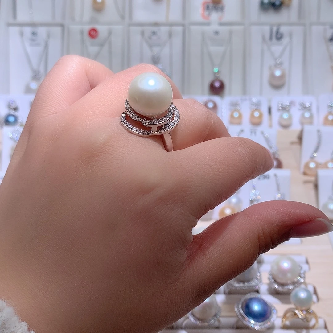 淡水珍珠未镶嵌戒指CC14.7mm