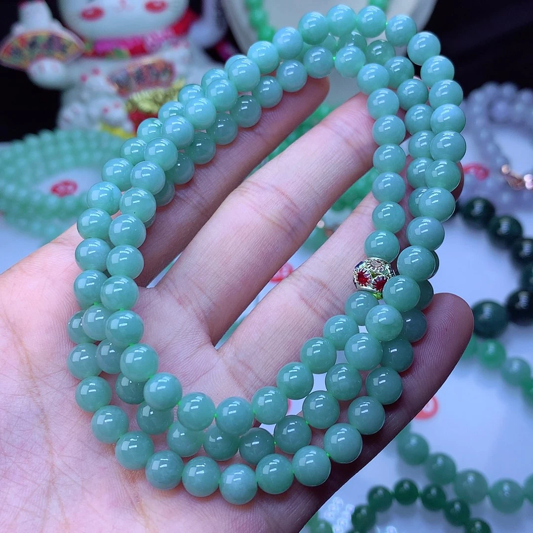 翡翠毛衣链未镶嵌