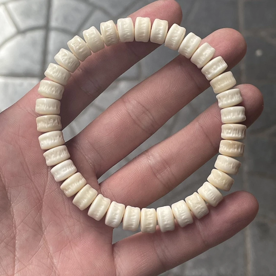 【佳哥严选】 J89231-白玉菩提雕刻嘎单圈-尺寸9*6mm左右-9*6mm左右