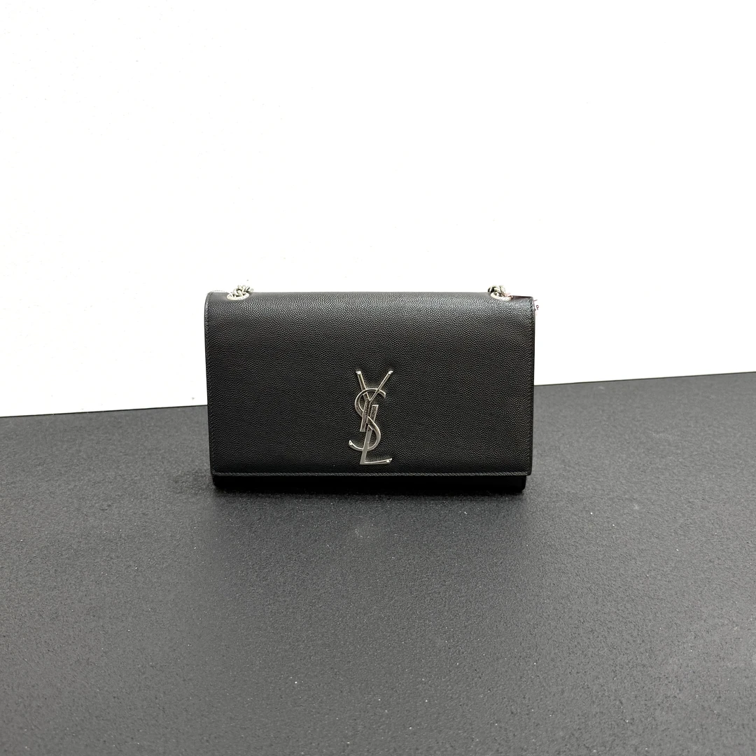 未使用 YSL/圣罗兰 壹所奢品/YSL kate 鱼子酱 中号 黑银