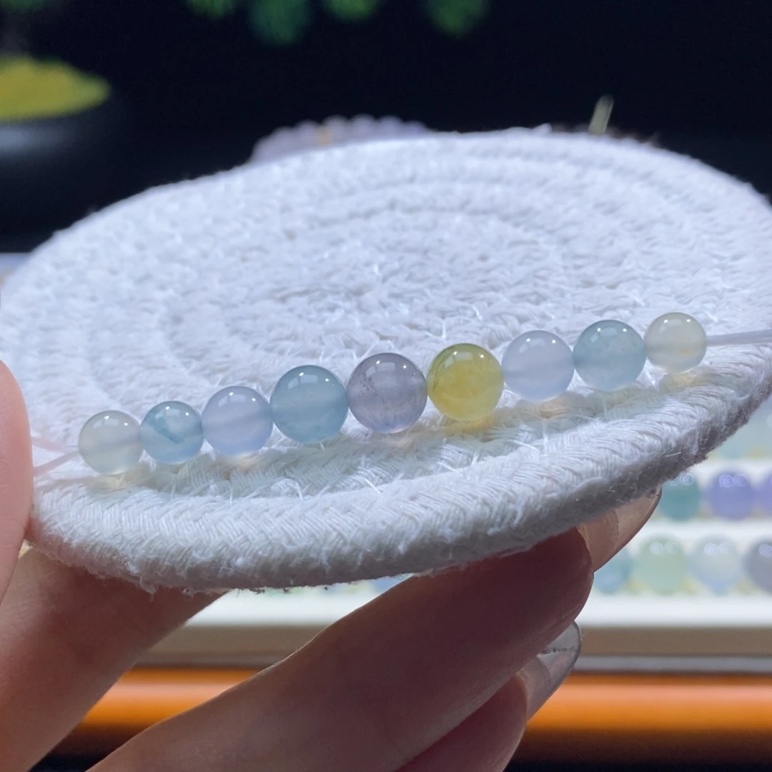 翡翠未镶嵌颈饰翡翠马卡龙小珠一组