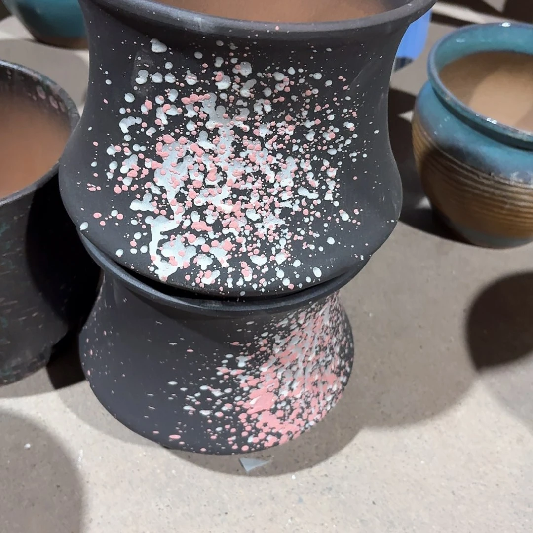 红陶花盆口19高20