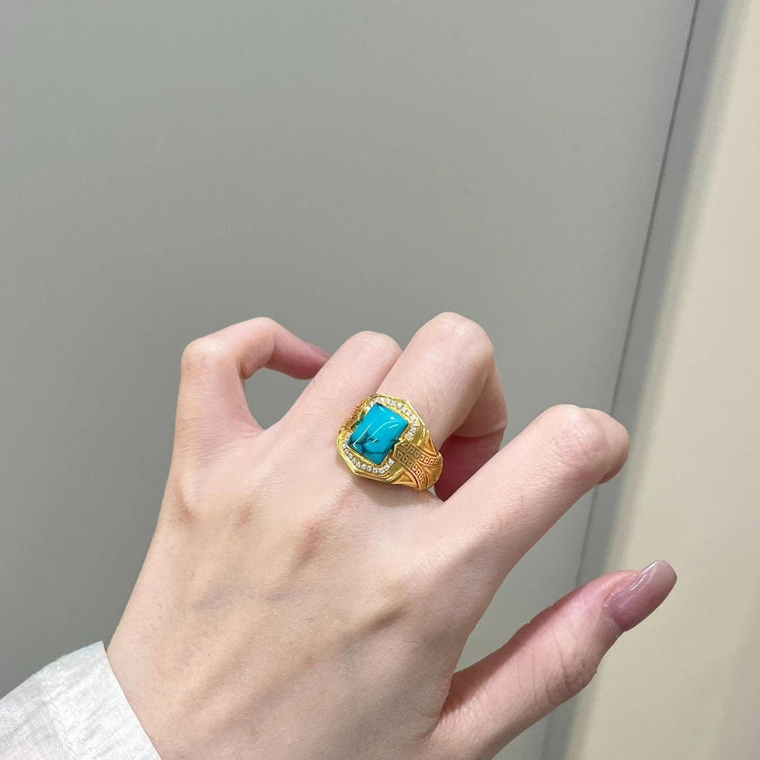 【凰一品】绿松戒指18k