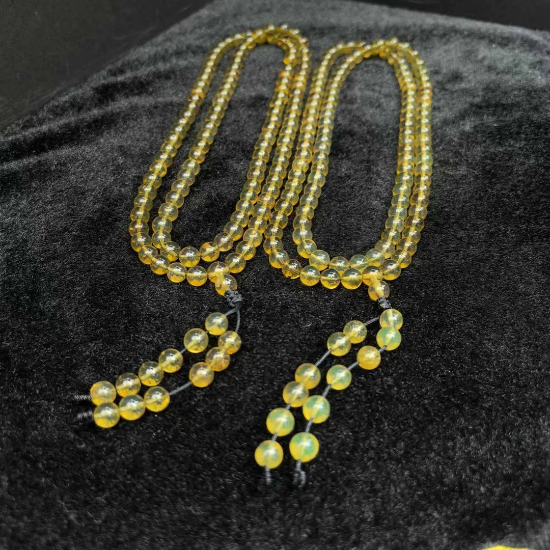 M2379【玉甲】净水蓝珀琥珀项链卡6左右-配礼盒-多样性发货只发一件