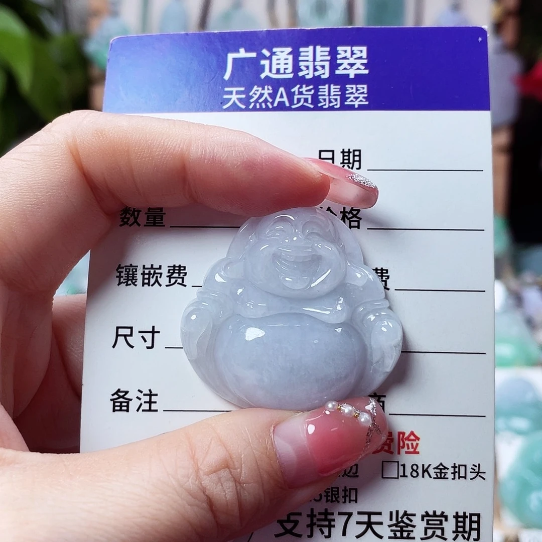 翡翠未镶嵌颈饰佛公21