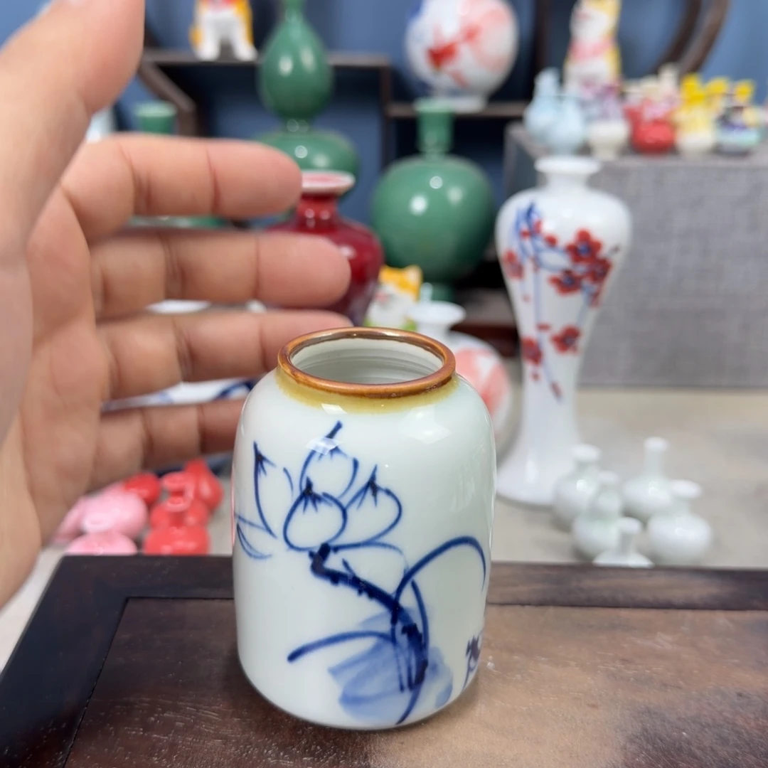 陶瓷手工小花器摆件