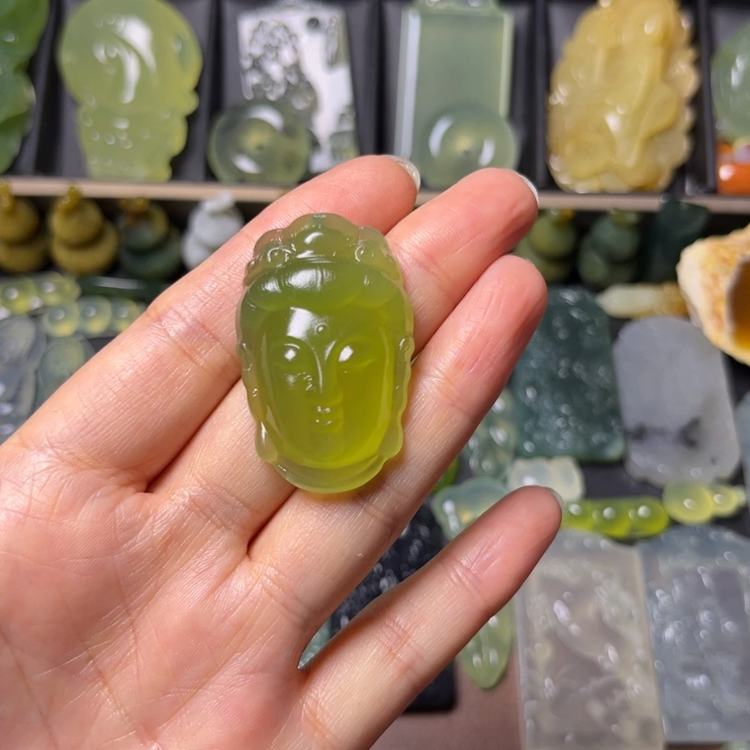 蛇纹石玉未镶嵌吊坠(不含链)