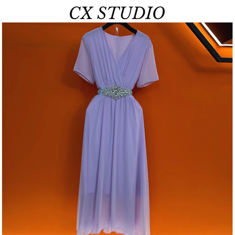 经典收腰轻奢时尚夏季连衣裙（定制女装）SP50A