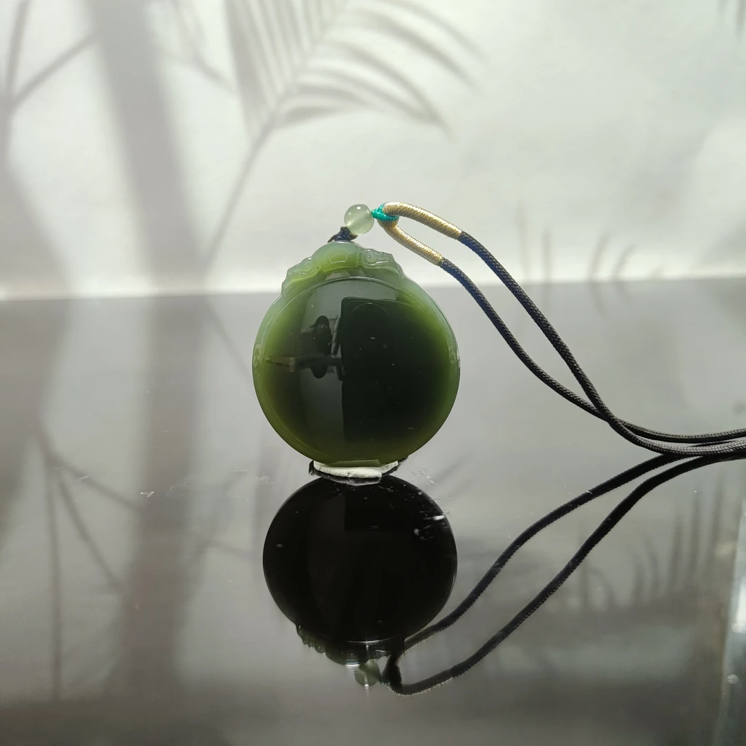 R和田玉无事牌吊坠0102