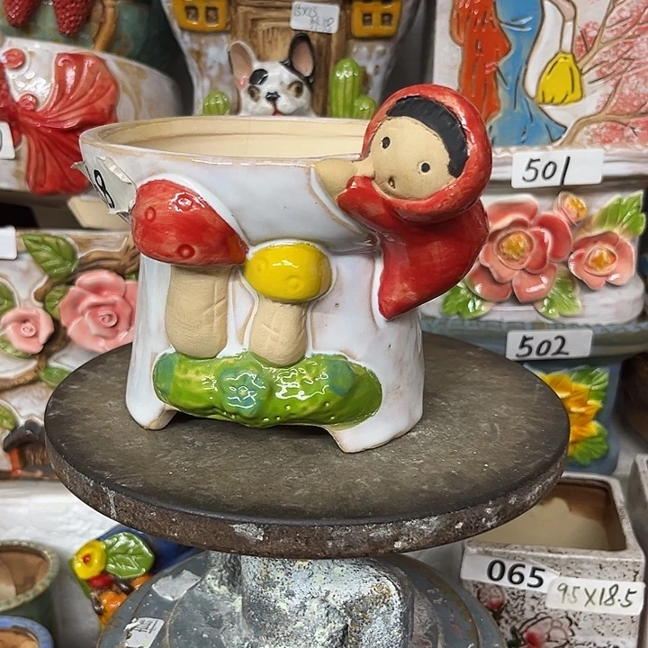 粗陶材质多肉花盆