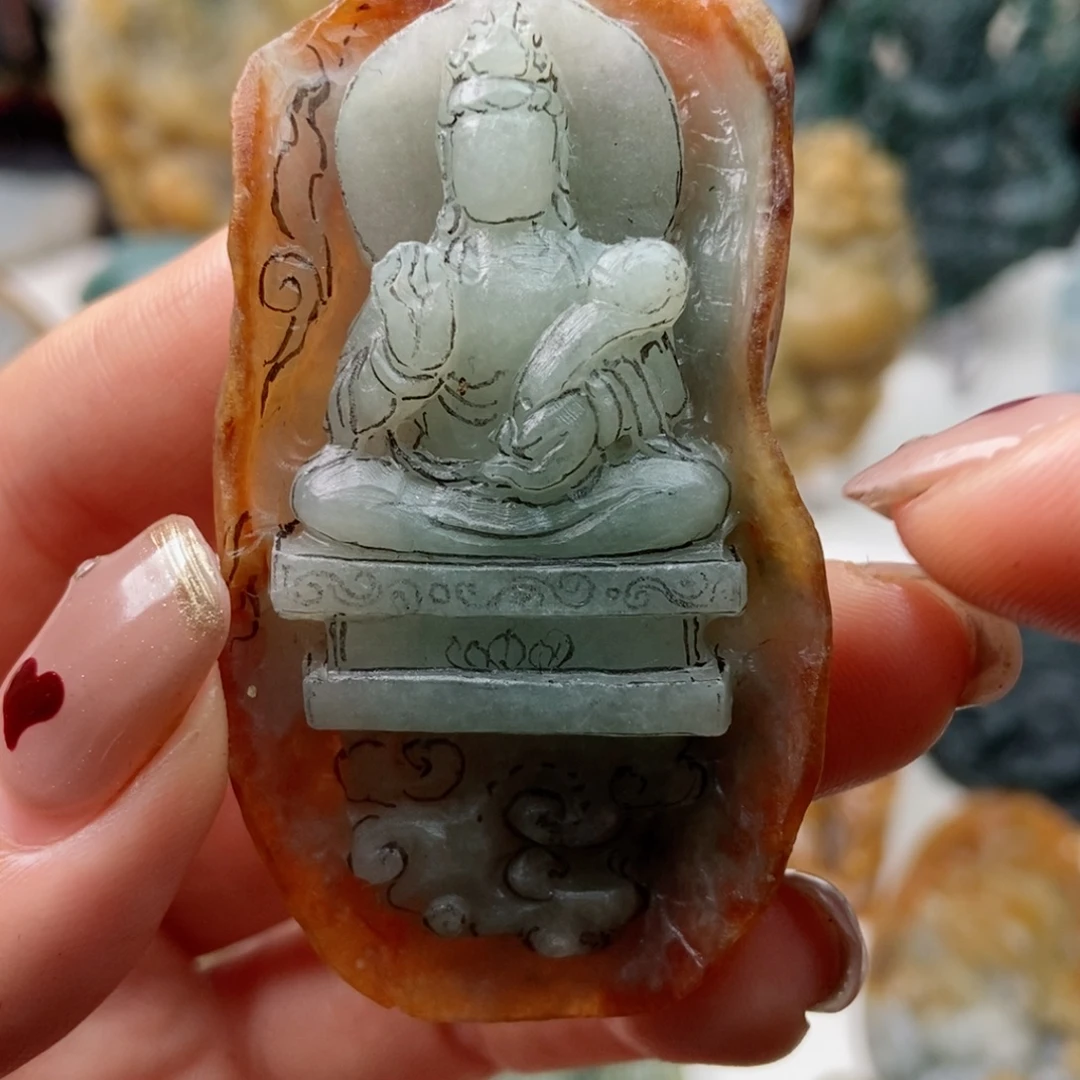 定制翡翠未镶嵌翡翠a货观音