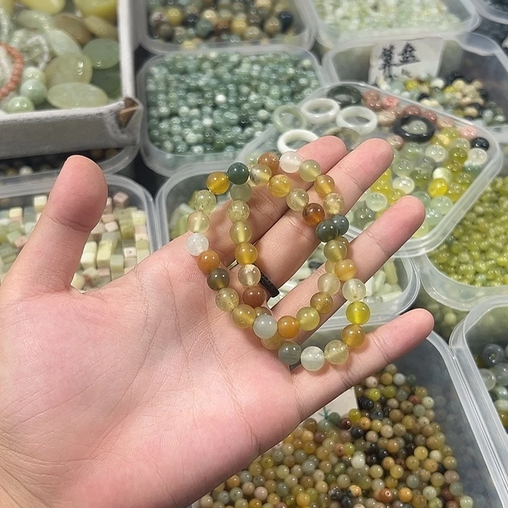 合金蛇纹石玉珠宝半成品