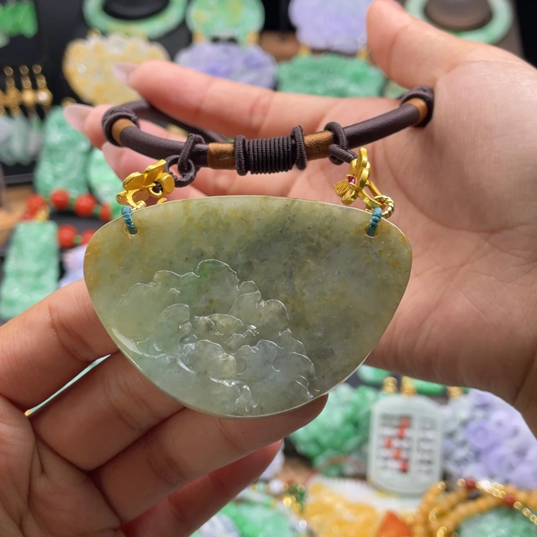 翡翠未镶嵌颈饰代编织