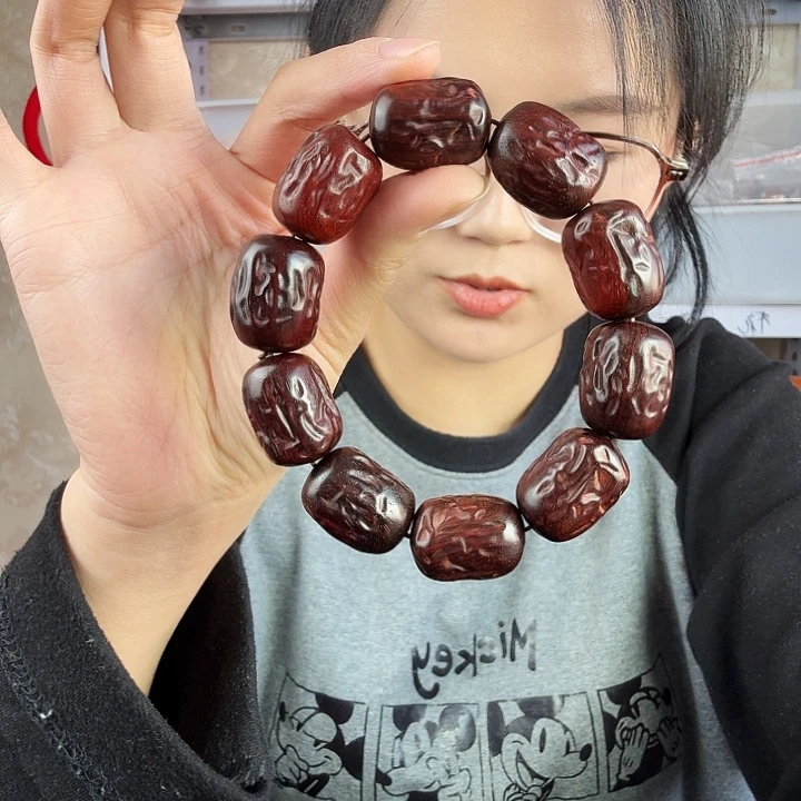 檀香紫檀（小叶紫檀）小叶紫檀大枣珠