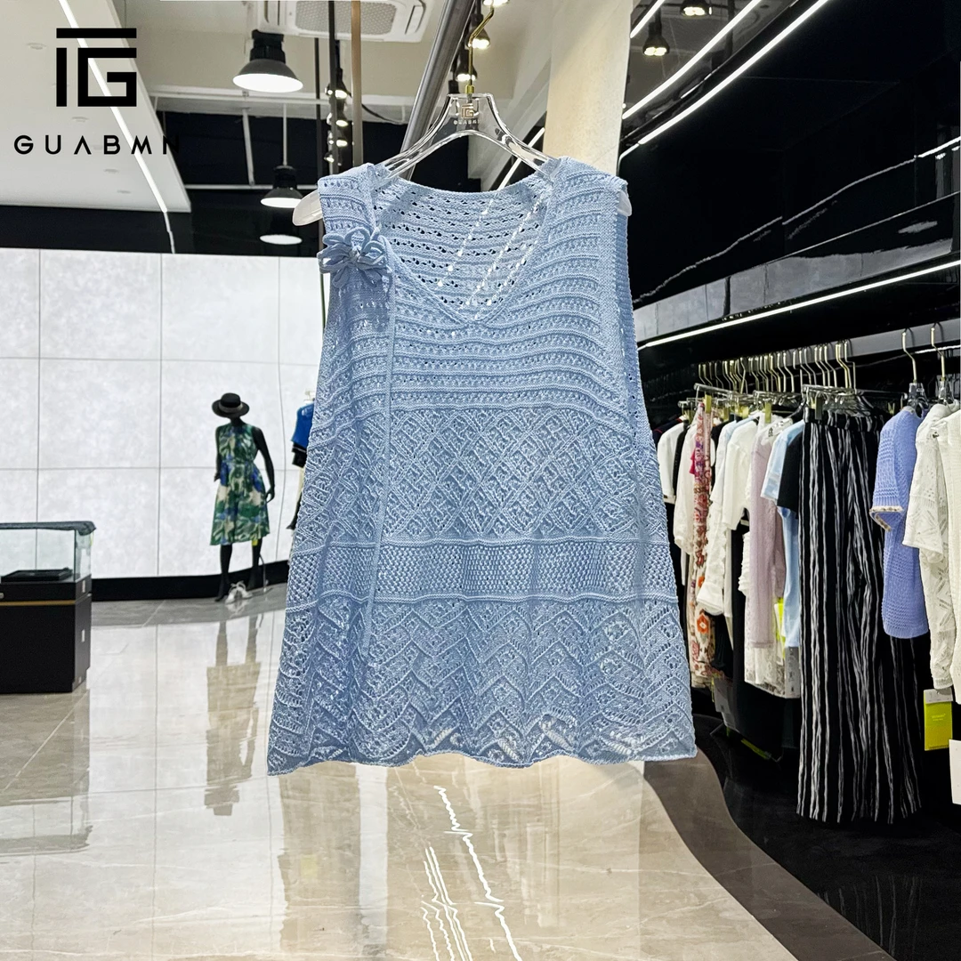 GUABMN2025夏季新款镂空显瘦无袖罩衫背心夏日穿搭5189
