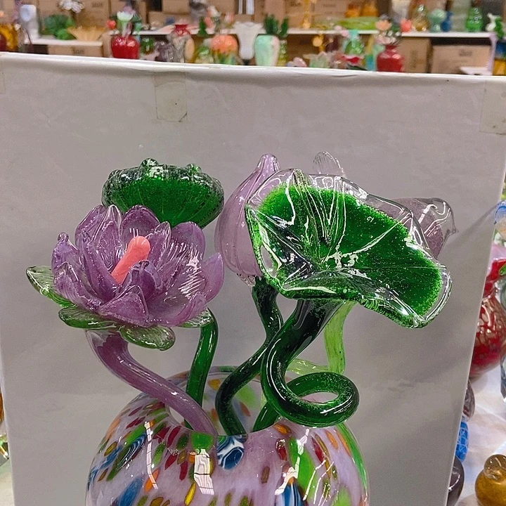 琉璃花瓶高45厘米家12