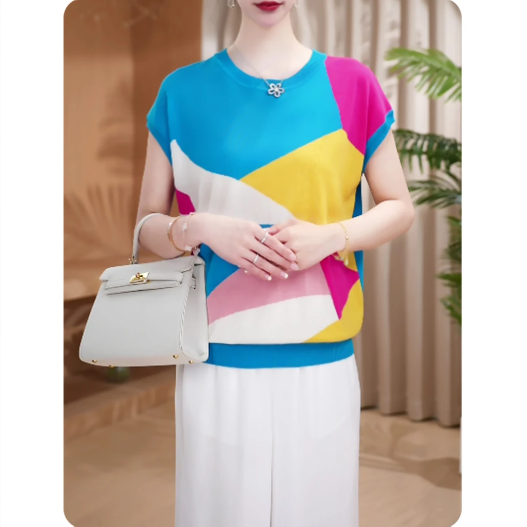 [TS2]彩/格新品女士宽松小衫气质上衣时尚休闲女装2ZS0125672-2