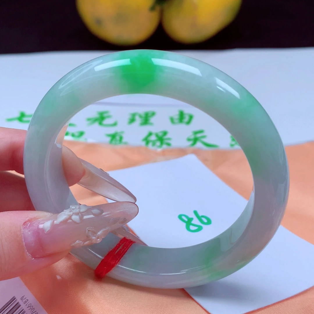 未镶嵌手镯翡翠天然缅甸翡翠A货手镯 86号