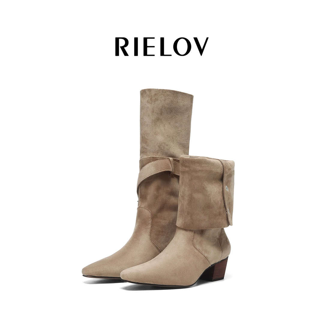 【RIELOV●秀儿●达尔文】增高5cm时尚潮流百搭女士时装靴918-9