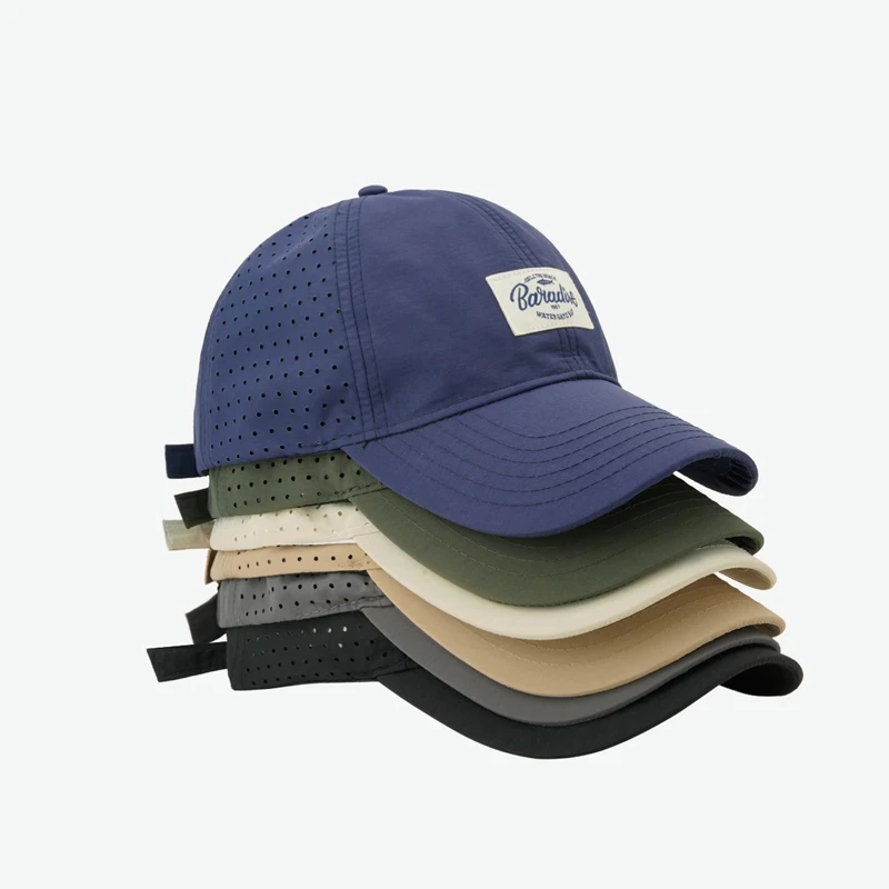 FREE RABBITⅡ户外出游速干网眼透气棒球帽字母布标鸭舌帽男女同款