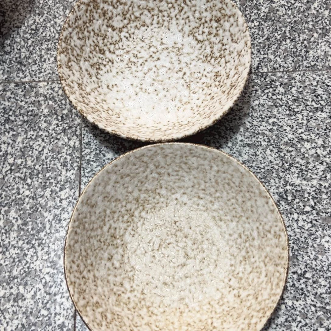 瓷?****?石头纹7寸面碗微瑕