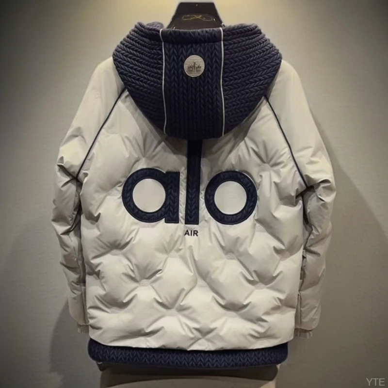 高级保暖极时尚黑寒罗宾汉灰2025休闲带帽男士外套短款潮流连帽拼