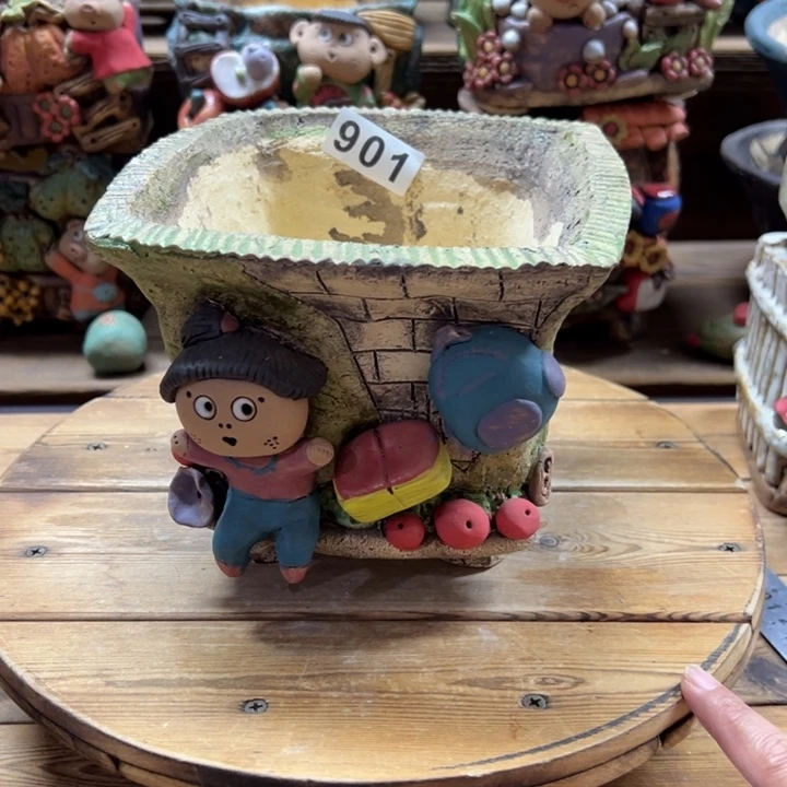 嘻哈多肉花盆百搭