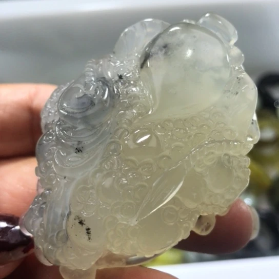 岫玉未镶嵌手把手把
