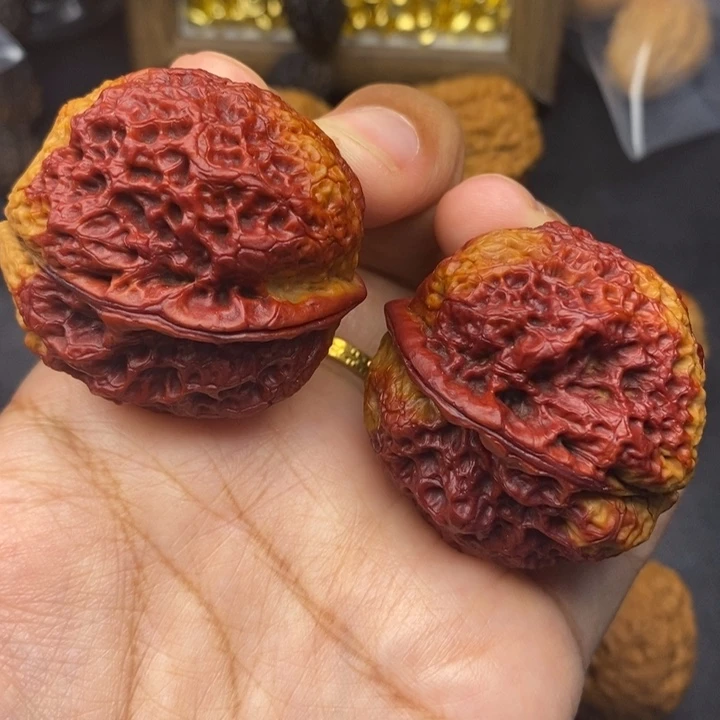 把件文玩核桃41尺饕餮金蟾