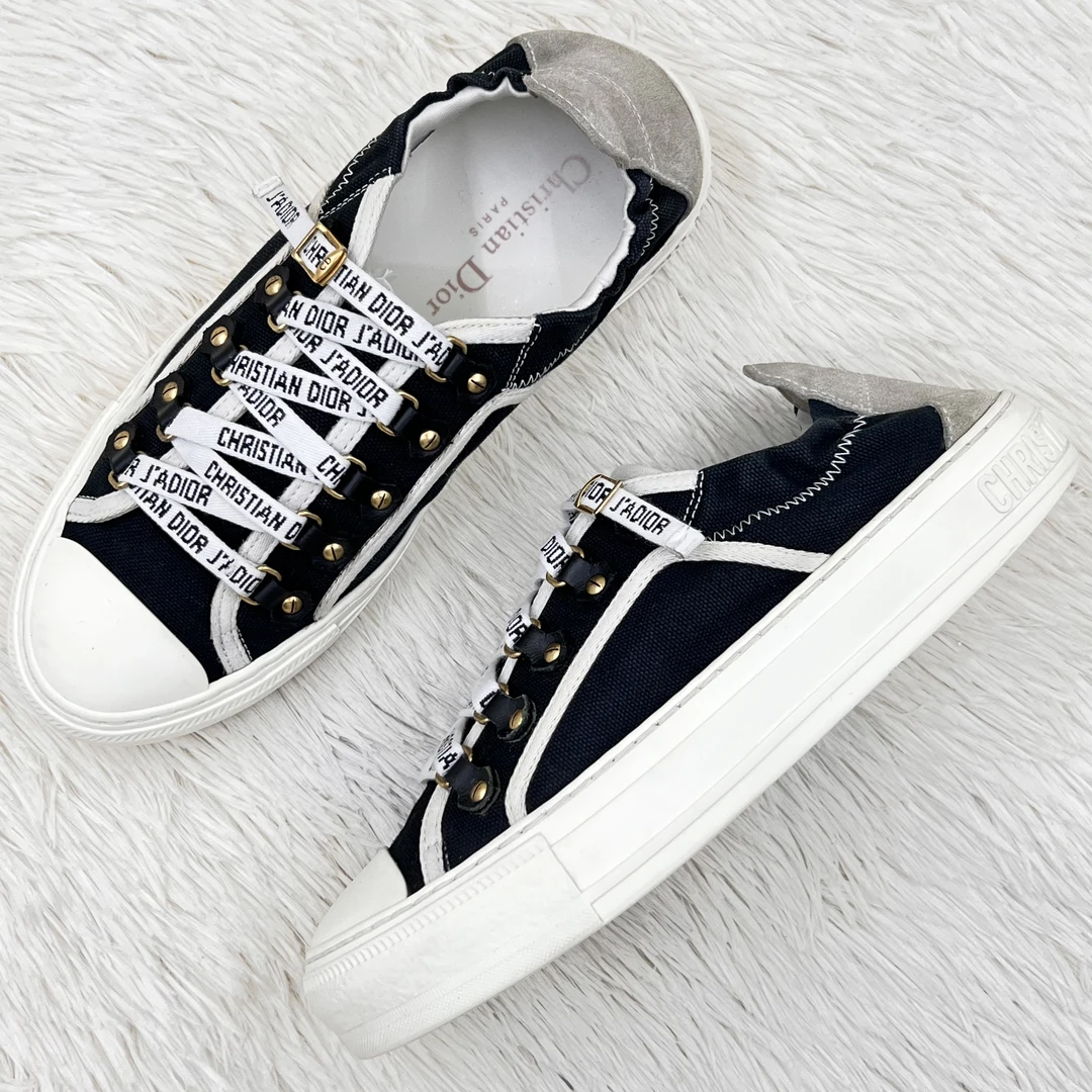 95新 DIOR/迪奥 Walk'n'Dior 一脚蹬板鞋 37.5码 公价8.2k g059