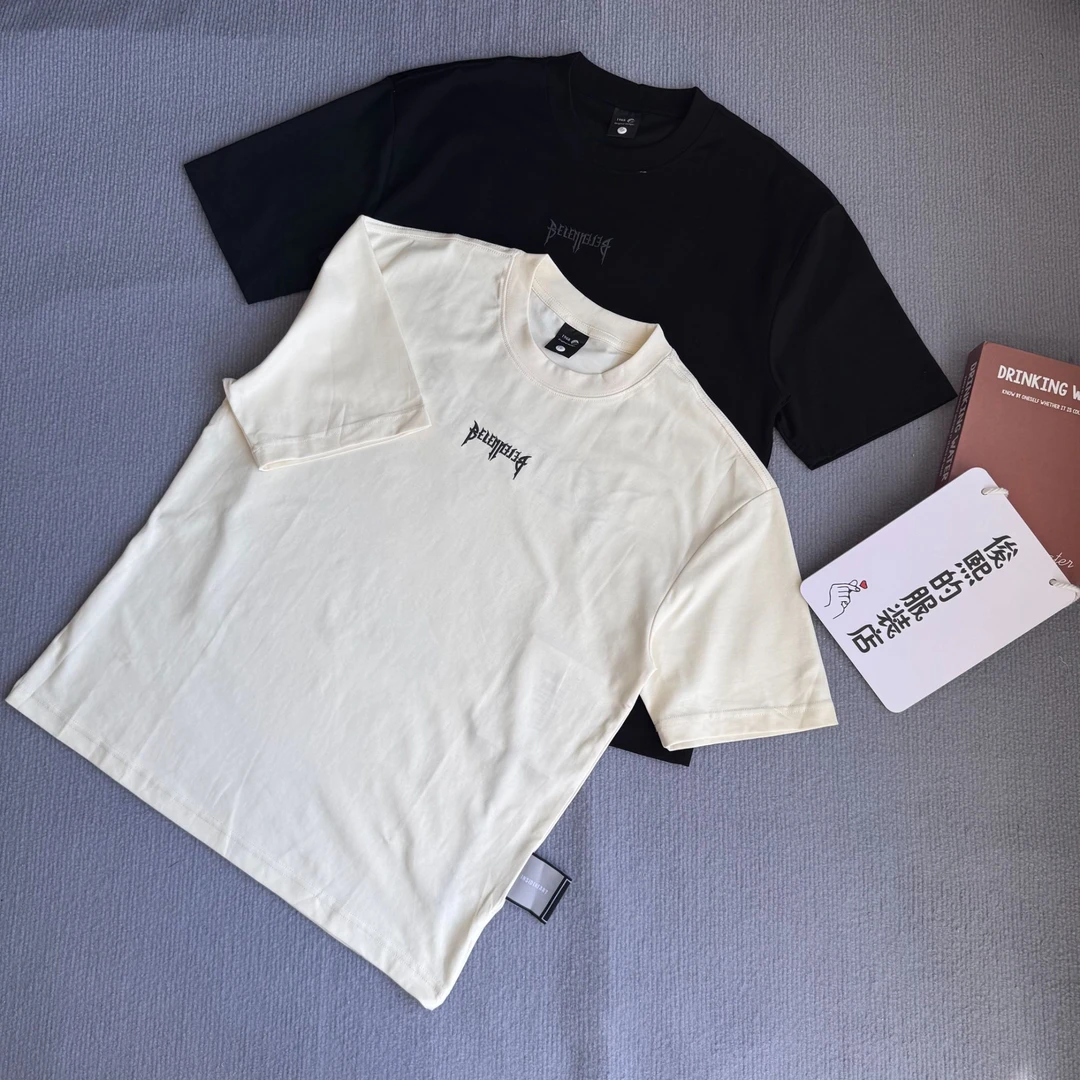 印花夏季青年常规短袖T恤白色针织服装圆领休闲百搭