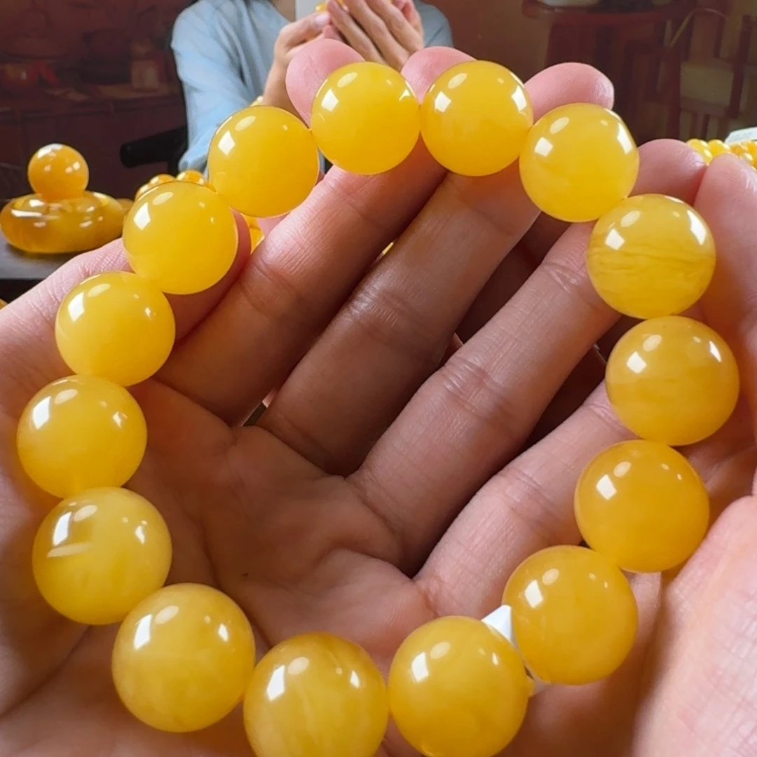 未镶嵌毛衣链蜜蜡