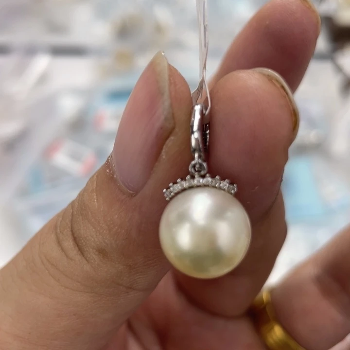 银S925镶嵌颈饰海水珍珠