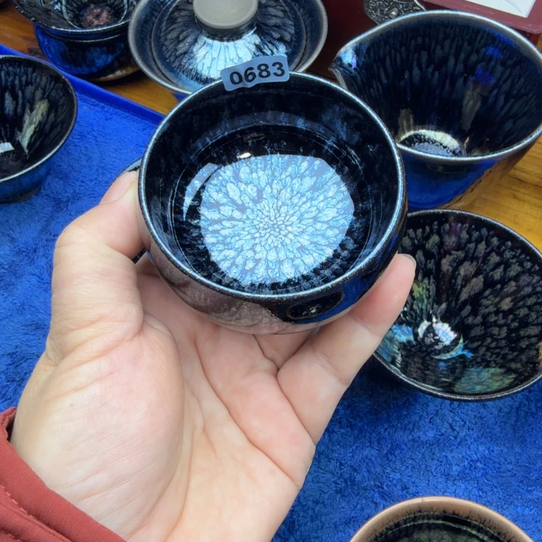 茶盏秦国凤百花高铁胎683