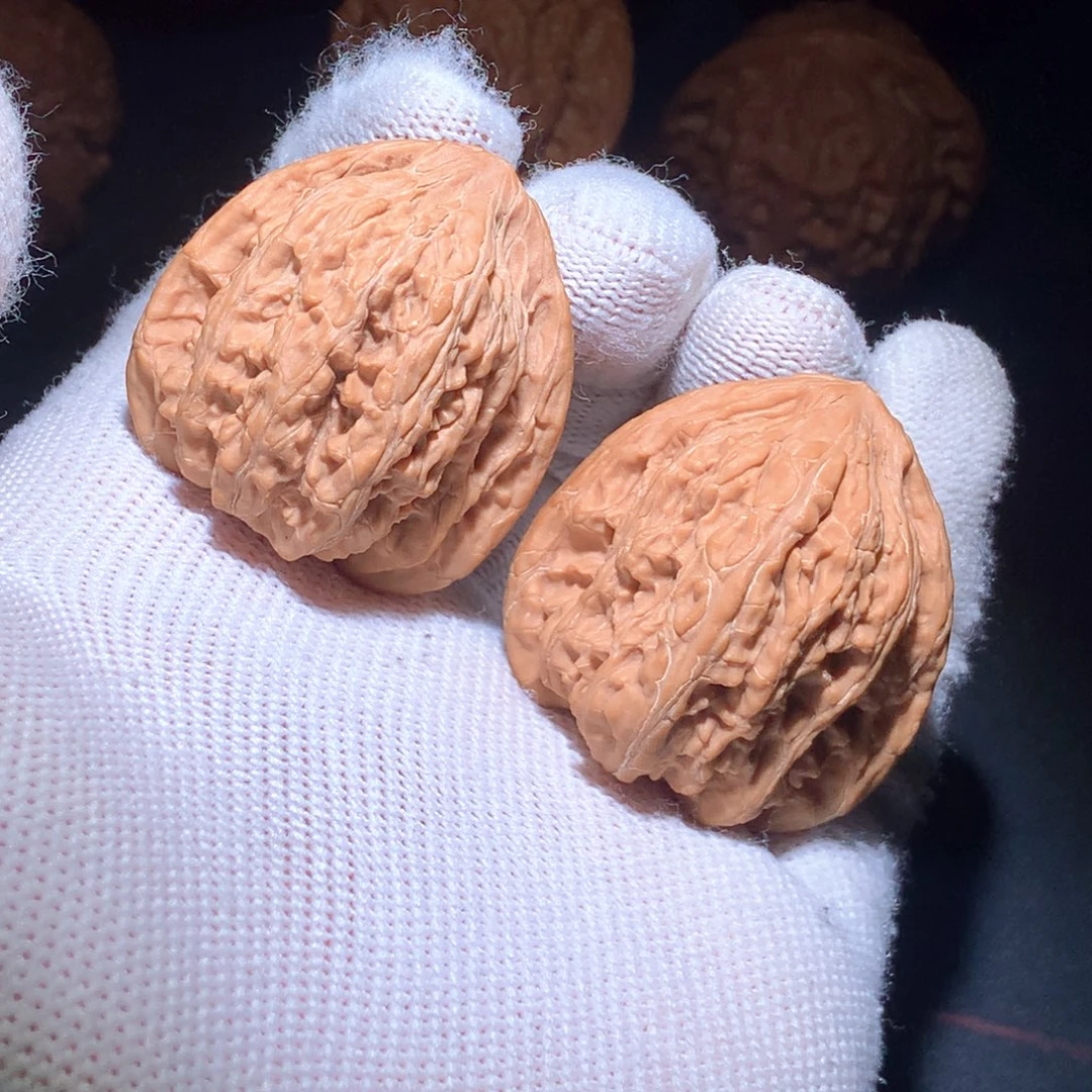 文玩核桃把件A2全品无修正三角密纹狮子头