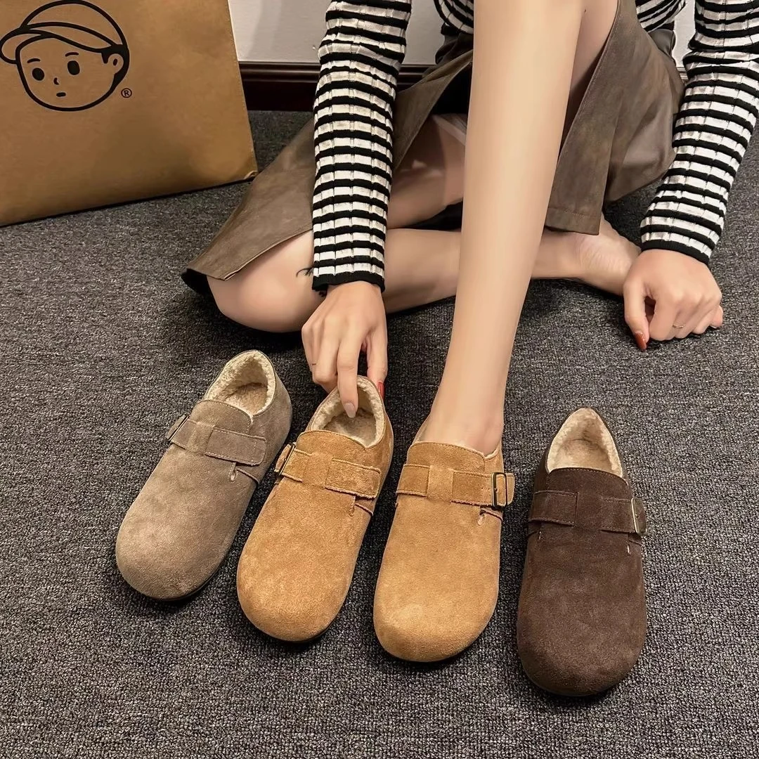 勃肯鞋女一脚蹬包头勃肯鞋外穿2025秋冬季新款勃肯赖人鞋子