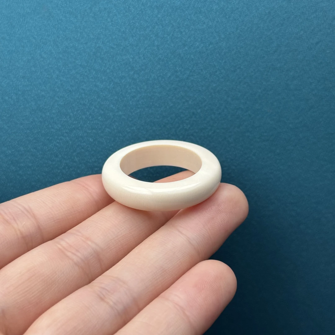 J4091天然猛犸牙 无相跑环内径22.6mm支持鉴定 假一罚四