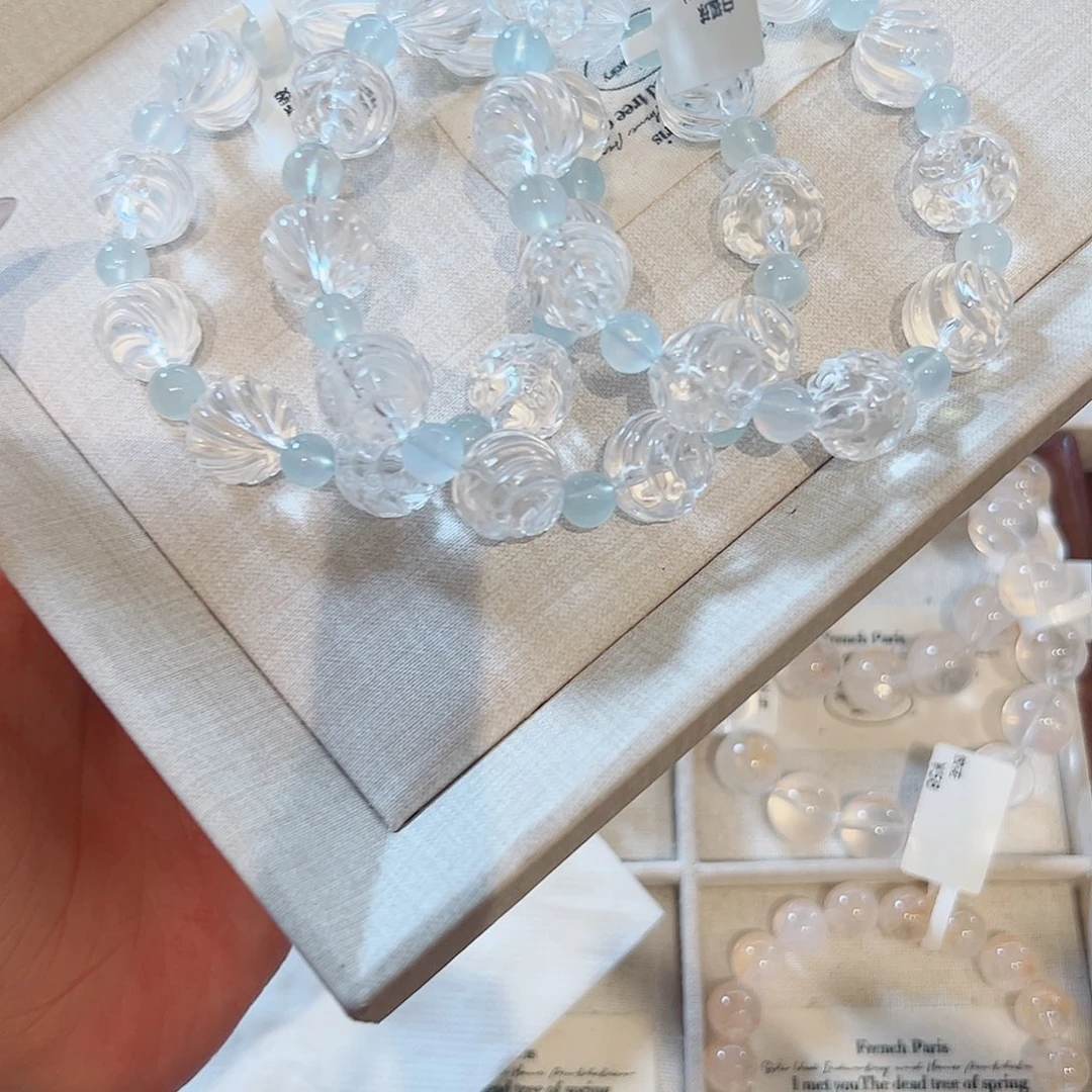 水晶手链未镶嵌白水晶狐球14m 拍两份94 一份发单珠