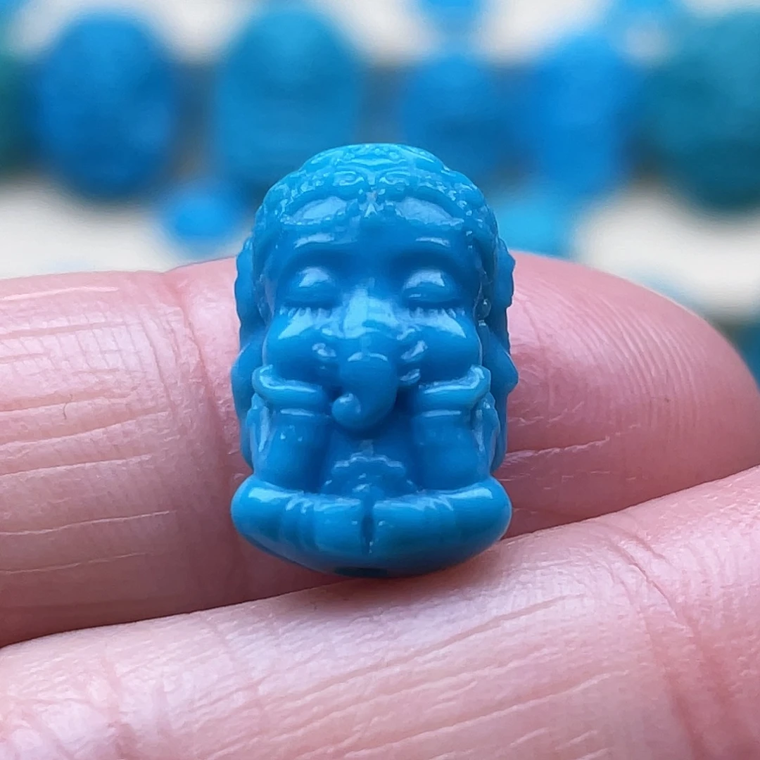 绿松石未镶嵌珠宝奇石卡9-14-8